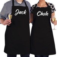 Personalised Custom Name Mr & Mrs Kitchen Partners Printed Adult Unisex Wedding Apron 